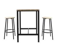 Table Mange-Debout - HOME DECO FACTORY - Loka - Marron et Noir
