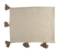 Plaid Nid d'Abeille Gaufré 125x150cm Beige & Taupe