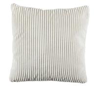 HOME DECO FACTORY - TX0238 Coussin Flanelle Douce à Grosses Côtes - Design Moderne, Polyvalent pour Canapé ou Lit - Facile à Entretenir - 40x40 cm - Blanc, Gris, Rouge