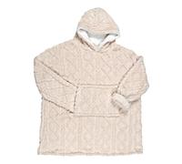 HOME DECO FACTORY, TX0277, Plaid Jacquard Sherpa Crème, idéal pour Le Confort et la décoration intérieure, Polyvalent comme jeté de lit, Facile à Entretenir, Taille 130x170 cm, Couleur Beige