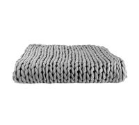 HOME DECO FACTORY - TX8007, Plaid en Acrylique Doux et Confortable, Conçu pour Le canapé ou Le lit, Effet Cosy, Dimensions 120x150 cm, Couleur Gris, Taille Unique.
