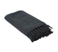 HOME DECO FACTORY - TX8160, Jeté de canapé en Coton Gaufre, décor Textile intérieur, Pratique et élégant, Dimensions 130 x 160 cm, Couleur Gris Anthracite