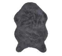 HOME DECO FACTORY - TX9043 - Tapis en Fausse Fourrure Poil Fin Ultra-Doux - Conçu pour la décoration intérieure - Dimensions 60 x 90 cm - Couleur Gris - Idée Cadeau