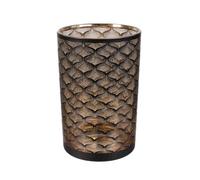 HOME DECO FACTORY Vase Décoratif Aster en Verre Ambiance Chaleureuse Noir