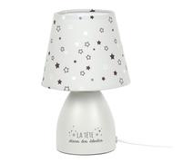 HOME DECO KIDS Lampe de chevet Étoiles 19 cm Gris Personnalisable