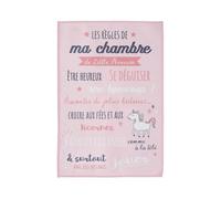 Home Deco Kids TX9057 Tapis rectangulaire Enfant Règles de la chambre Princesse Polyester Rose H1 x 60 x 90 cm