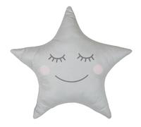 HOME DECO KIDS Coussin Étoile Gris 37 x 2 x 44 cm Enfant Deco Chambre d'enfant Textile Moelleux Lavable Thématique