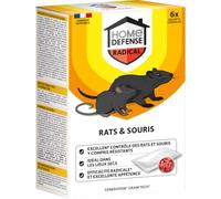 HOME DEFENSE GENERATION GRAIN'TECH Grains Anti-Rongeurs 150 g | Appât rodenticide en grains de céréales, 6 sachets de 25 g, conçu pour lutter contre les rats et souris dans les lieux secs