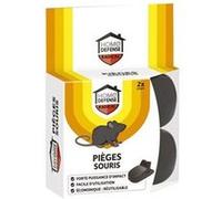 HOME DEFENSE HDCROC - Pièges à Souris Crocodiles x2 - Pièges à forte puissance d'impact - Facile d'utilisation et solide
