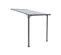 Home Deluxe - Auvent pour Porte d'entrée CUBIS - Taille : Moyen - 219 x 150 x 258 cm - Anthracite, Structure : Aluminium, avec Panneaux en Polycarbonate I Auvent pour Porte d'entrée Toit en appentis