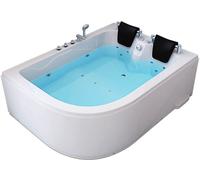 HOME DELUXE - Baignoire balnéo BLUE OCEAN XL 180 x 120 cm liens Weiß