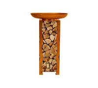 HOME DELUXE - Brasero en fonte - FRANK, dimensions : 34 x 91 x 34 cm I Panier à feu Foyer Baril à feu