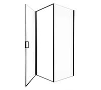 Home Deluxe Cabine de douche LIVIA Noir mat - 100 x 195 cm