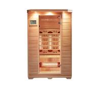 Home Deluxe - Cabine infrarouge REDSUN M VSS - 120 x 105 x 190 cm - pour 2 personnes, 6 émetteurs à spectre complet, bois : pruche I Sauna infrarouge, sauna, cabine chauffante, infrarouge
