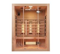 Home Deluxe - Cabine infrarouge SAHARA L - 150 x 120 x 190 cm - pour 2 à 3 personnes, 6 émetteurs à spectre complet, bois : pruche I Sauna infrarouge, sauna, cabine chauffante, infrarouge