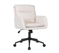 Home Deluxe Chaise de Bureau CORA 100 x 60 x 70 cm Tissu Beige - Réglable en Hauteur | Chaise de Bureau, Fauteuil de Direction