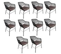 HOME DELUXE Chaise de jardin avec coussin d'assise TARA - 63 x 60 x 82 cm résistante aux intempéries | Fauteuil de jardin, chaises de terrasse, chaises de jardin, meubles de jardin