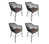 HOME DELUXE Chaise de jardin avec coussin d'assise TARA - 63 x 60 x 82 cm résistante aux intempéries | Fauteuil de jardin, chaises de terrasse, chaises de jardin, meubles de jardin