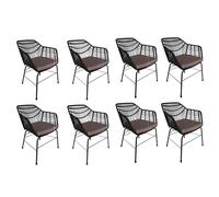HOME DELUXE Chaise de jardin avec coussin d'assise TARA - 63 x 60 x 82 cm résistante aux intempéries | Fauteuil de jardin, chaises de terrasse, chaises de jardin, meubles de jardin