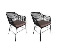 HOME DELUXE Chaise de jardin avec coussin d'assise TARA - 63 x 60 x 82 cm résistante aux intempéries | Fauteuil de jardin, chaises de terrasse, chaises de jardin, meubles de jardin