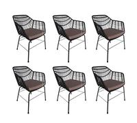 HOME DELUXE Chaise de jardin avec coussin d'assise TARA - 63 x 60 x 82 cm résistante aux intempéries | Fauteuil de jardin, chaises de terrasse, chaises de jardin, meubles de jardin