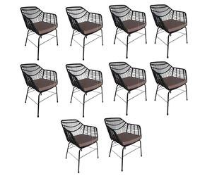 HOME DELUXE Chaise de jardin avec coussin d'assise TARA - 63 x 60 x 82 cm résistante aux intempéries | Fauteuil de jardin, chaises de terrasse, chaises de jardin, meubles de jardin