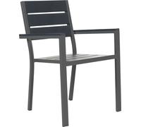 HOME DELUXE - chaise de jardin empilable MADERA - LxPxH : 56,6 x 57,5 x 85 cm - Quantité : 2 - Structure : anthracite, assise : gris clair I Chaise de camping Chaise de balcon Chaise de terrasse