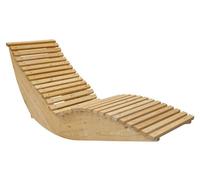 HOME DELUXE Chaise longue en bois ondulé WOLGA - 60 cm | Chaise longue en bois, chaise longue de jardin, chaise longue design, chaise longue