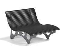 HOME DELUXE Chaise longue NIRA Anthracite - 148 cm