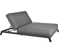 HOME DELUXE - Chaise longue - VALENCIA, dimensions : env. 203 x 144 x 38 cm, coussins d'assise et de dossier en tissu Quick-Dry inclus I Chaise longue de jardin Lit de repos Double chaise longue Chais