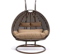 HOME DELUXE - Chaise suspendue TWIN Brown - 145 x 74 x 126 cm