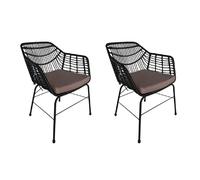 Home deluxe chaises de jardin Tara - Noir