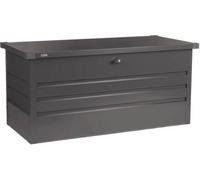 HOME DELUXE - Coffre de rangement en métal - MEGABOX XXL, anthracite - capacité de 600 l, dimensions : 158 x 64 x 62 cm, tôle d'acier galvanisée, étanche I Coffre de rangement avec couvercle Coffre de