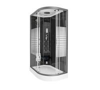 HOME DELUXE Douche à vapeur 'BLACK PEARL' >Version: 120 x 80 cm Droite