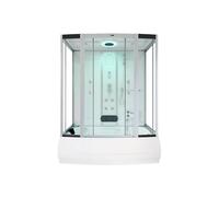 HOME DELUXE - Douche à Vapeur DIAMOND Blanc - 170 x 90 x 220 cm - Avec Radio, Effet de Pluie et Accessoires Complets I Sauna, Baignoire, Bain à Remous