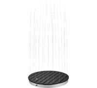 HOME DELUXE Douche au sol en WPC CALIA Anthracite - ⌀ 70,5 cm | Douche au sol, douche d'extérieur, douche de jardin, douche extérieure