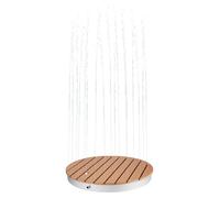HOME DELUXE Douche au sol WPC CALIA teck - ⌀ 70,5 cm | Douche au sol, douche extérieure, douche de jardin, douche d'extérieur