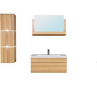 Home Deluxe - Ensemble de meubles de salle de bain - WANGEROOGE BIG bois - Large - incl. lavabo et accessoires complets - largeur lavabo : ca. 80cm I Ensemble de meubles de salle de bain lavabo