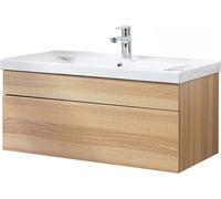 Home Deluxe - Ensemble de meubles de salle de bain - WANGEROOGE BIG bois - small - incl. lavabo et accessoires complets - taille du lavabo : env. 80 cm I Ensemble de meubles de salle de bain lavabo