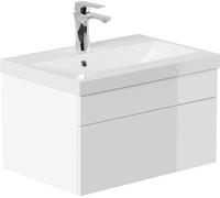 Home Deluxe - Ensemble de meubles de salle de bain - WANGEROOGE blanc - Small - incl. lavabo et accessoires complets - taille du lavabo : env. 60 cm I Ensemble de meubles de salle de bain lavabo