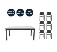 Home deluxe Ensemble table et chaises jardin - Anthracite