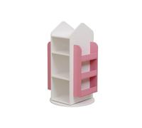 Home Deluxe - Étagère pour enfants Juna - env. 60 x 60 x 105,3 cm, couleur : blanc/rose, pivotante à 360° I Étagère à jouets Étagère à livres pour enfants Étagère pour chambre d'enfant