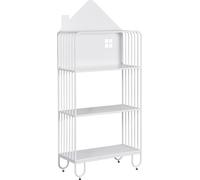 HOME DELUXE - Étagère pour enfants TODO - Couleur : blanc, dimensions : 134 x 61 x 28 cm, avec 2 boîtes de rangement, ne raye pas le sol, construction stable I Étagère pour enfants Étagère à livres Ét