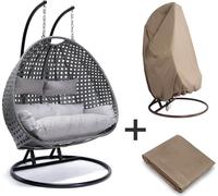 HOME DELUXE - Fauteuil suspendu en polypropylène TWIN Grey - complet