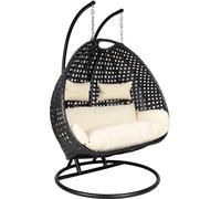 HOME DELUXE Fauteuil suspendu en polyrotin TWIN DELUXE | Fauteuil suspendu, panier suspendu, balancelle suspendue, balancelle Hollywood