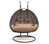 HOME DELUXE - Chaise suspendue TWIN Brown - 145 x 74 x 126 cm