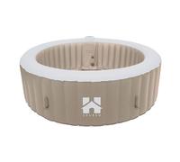 HOME DELUXE - Jacuzzi d'extérieur - Splash - Couleur : Beige - ⌀ 208 cm, Hauteur 65 cm, 130 Jets d'air - Couverture, kit de réparation, kit de Filtration Inclus I Spa d'extérieur pour 6 Personnes