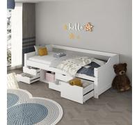 HOME DELUXE - Lit enfant COSMOS - 90 x 200 cm, couleur : blanc, avec tiroirs et sommier à lattes - Sélection de variantes I Lit bébé Lit enfant Lit adolescent