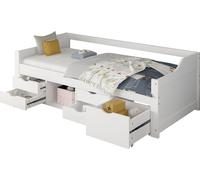 HOME DELUXE Lit enfant COSMOS avec tiroirs - 90 x 200 cm Blanc