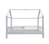HOME DELUXE - Lit enfant STERNENLAND - 90 x 200 cm, couleur : blanc, bois de pin, avec barrière de sécurité et support pour Toniebox I Lit enfant Lit adolescent Lit bébé
